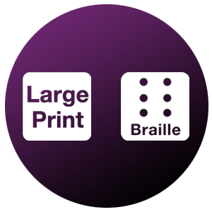 Large and Braille Print Icon